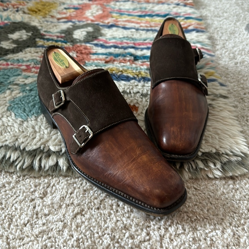 HARRIS - Leather Double-Monk-Strap Shoes